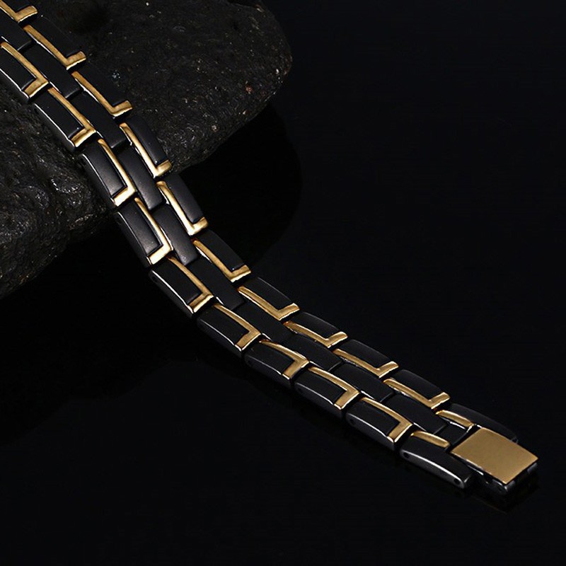 Black Energy Health Care Magnetic Theraphy Bracelet Men Power Chain Pain Relief