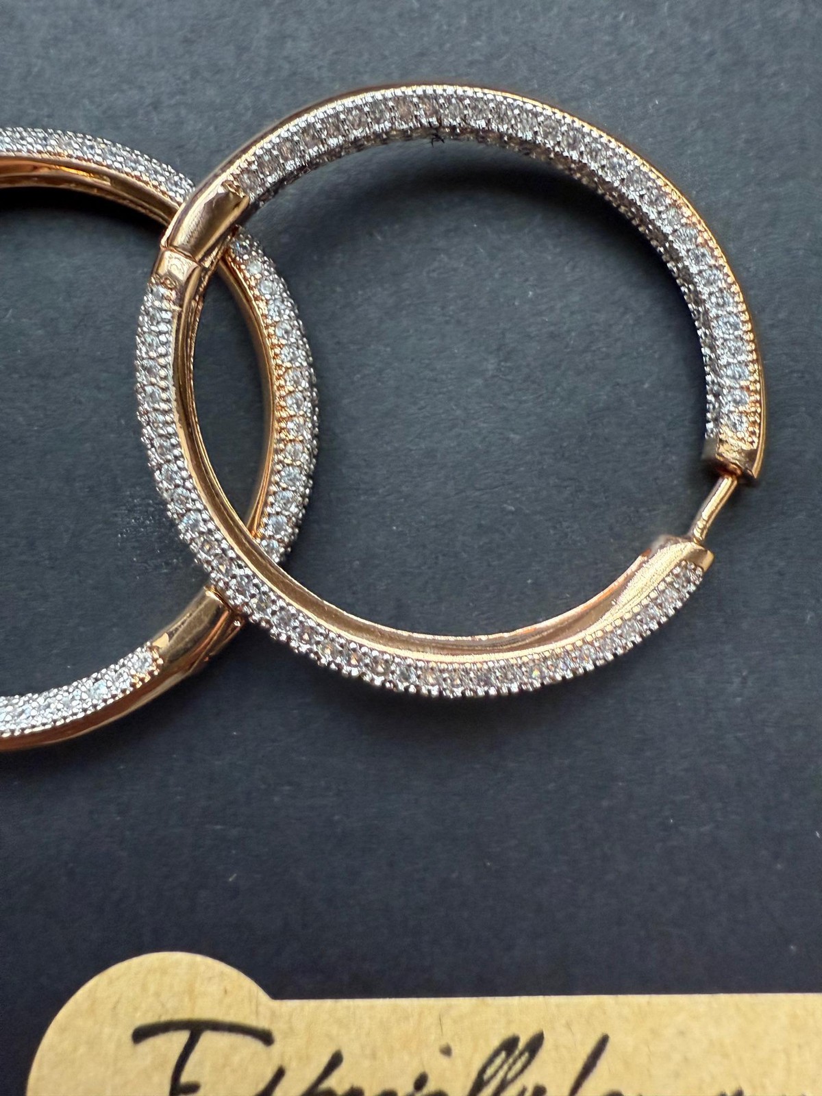 Gold Hoop Diamond Earrings | 925 Sterling Silver | 18k Earrings