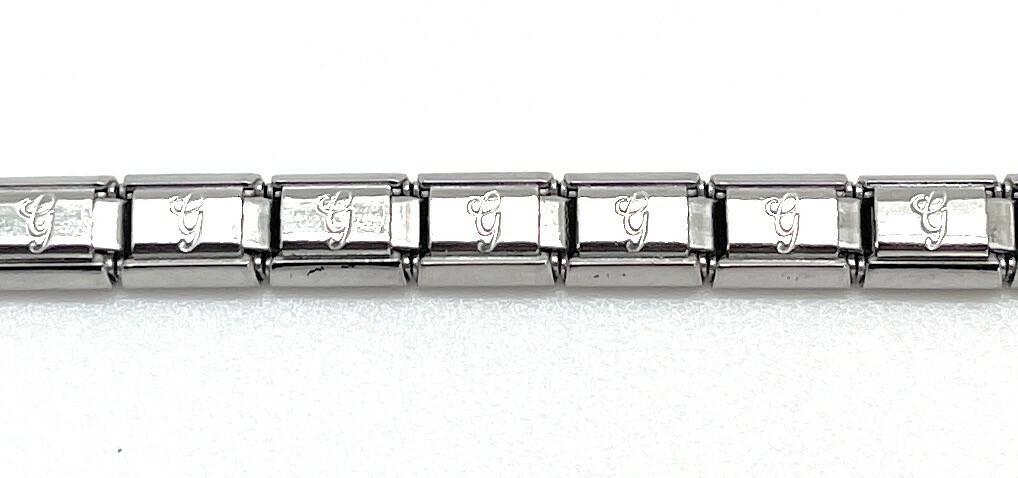 Italian Modular Charm Bracelet Stainless Steel Silver 4 mm Dangle Red Heart
