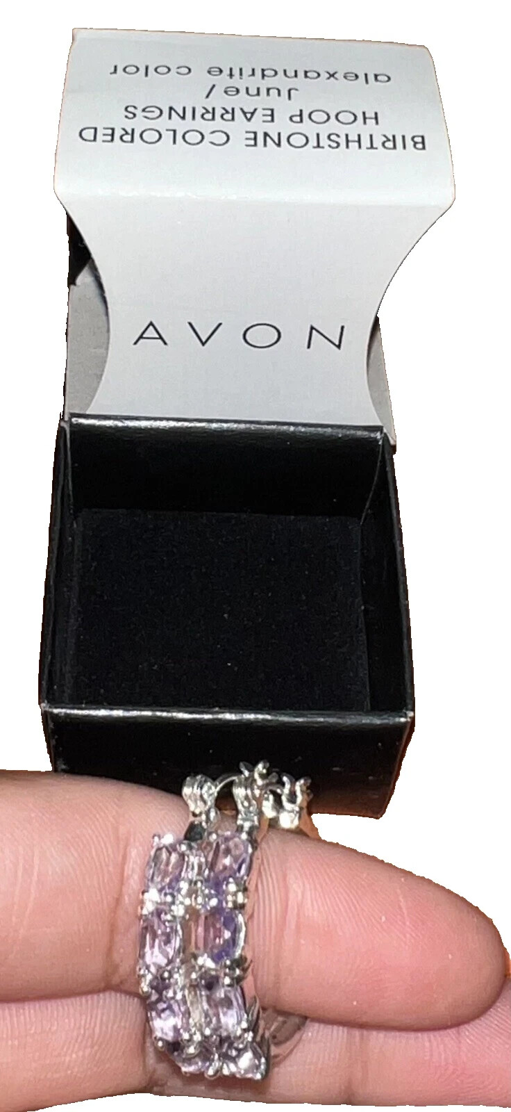 Avon Birthstone Colored Hoop Earrings | Choose Your Month | Nickel-Free Dazzling