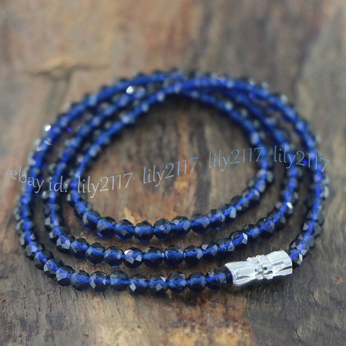 Faceted 3mm Bright Multicolor Spinel Crystal Round Gemstone Beads Necklace 18”