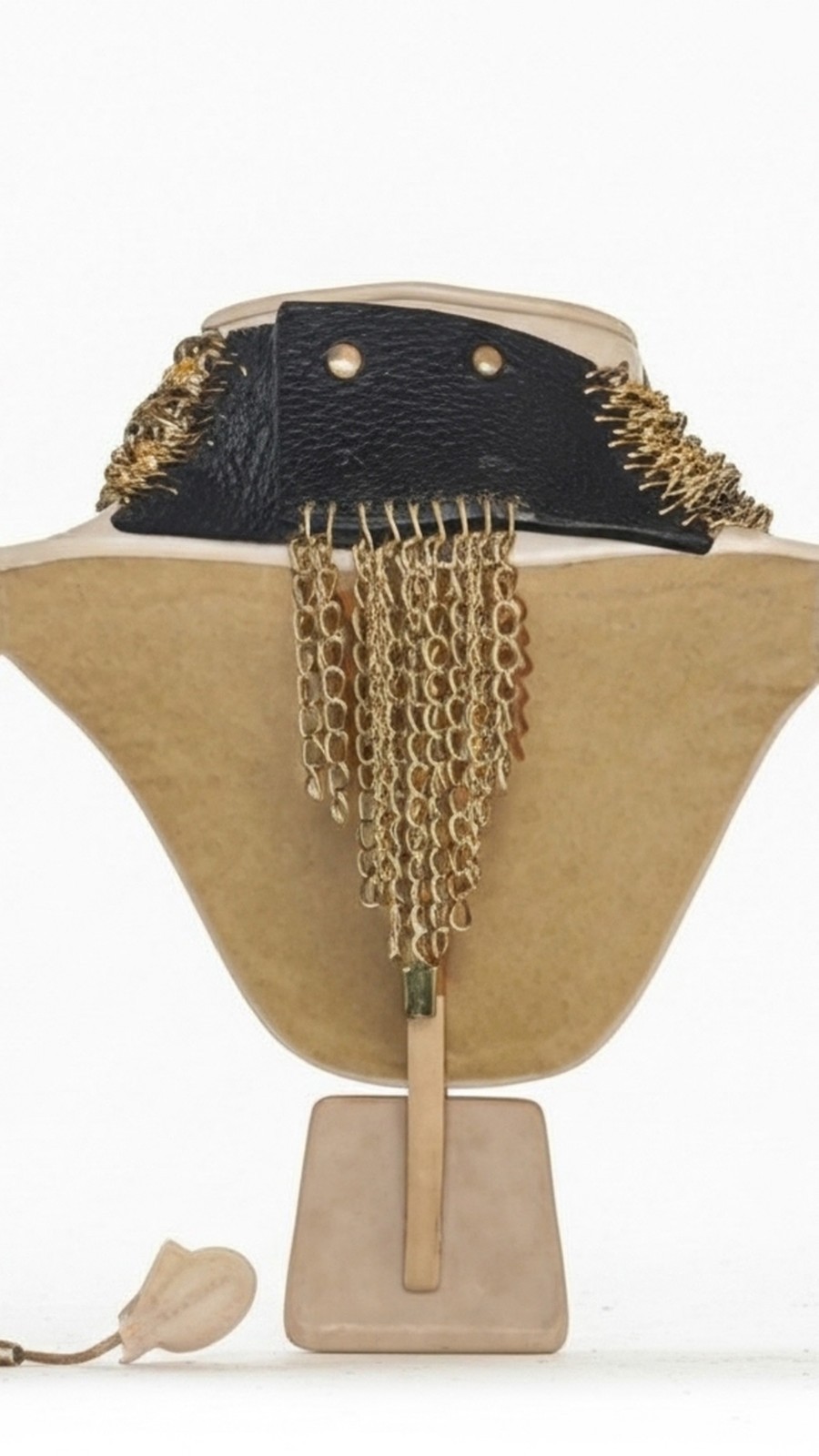 Jenny Bird Gold Tone Layered Multi-Strand Curb Chain Statement Necklace