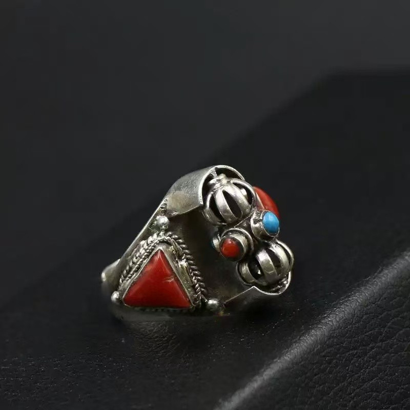 New Adjustable Handmade Ethnic Rotating Vajra Spinning Ring Unisex