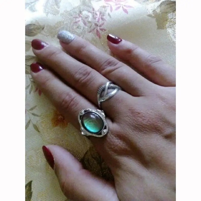 Adjustable Emotion Feeling Color Change Mood Ring Vintage Fashion Jewelry