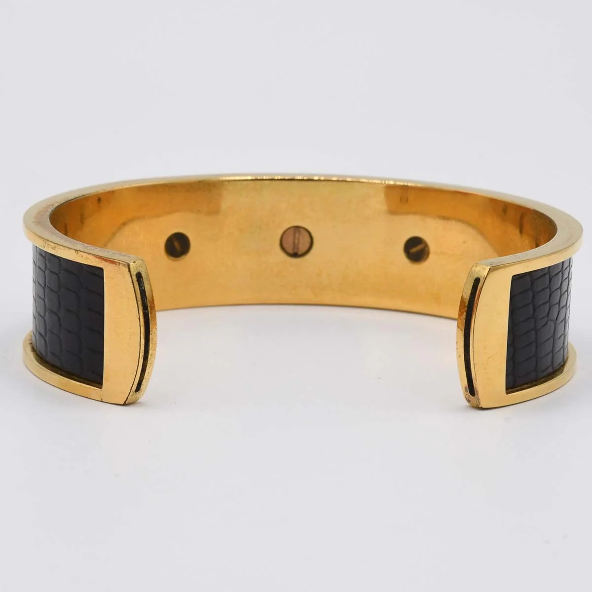 Hermes Bangle Kelly Black Gold Color Accessory Box H6333 Used