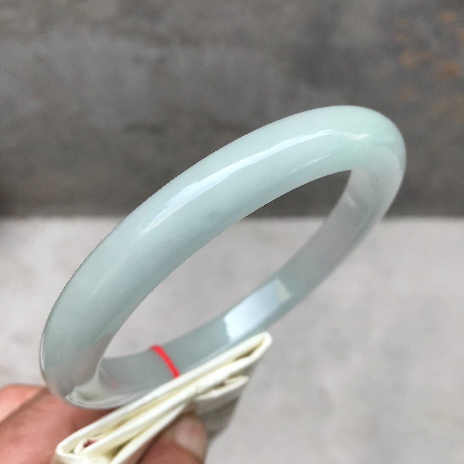 84MM Natural Icy Green Jadeite Jade Bracelet Burma Jadeite Jade Big Bangle
