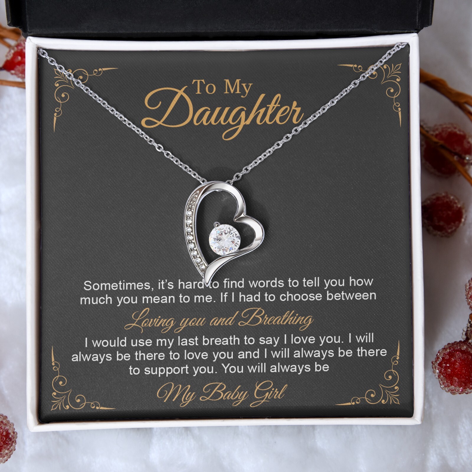 To My Daughter Necklace, Gift to My Daughter, Graduation Gift for Daughter