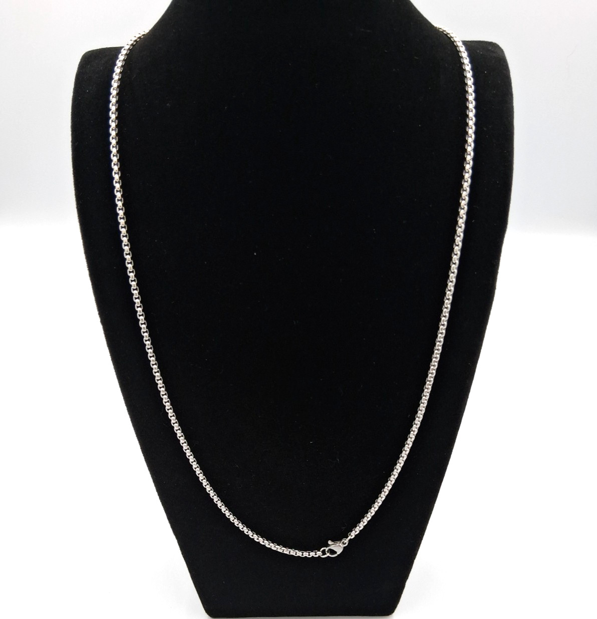 Stainless Steel Alloy Cross Pendant Necklace Gothic Hip Hop Double Layer Jewelry