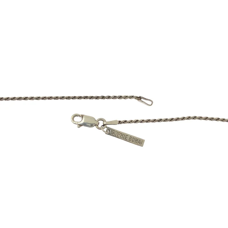 Sophie Buhai RECTANGLE PENDANT SILVER Necklace black Women Used