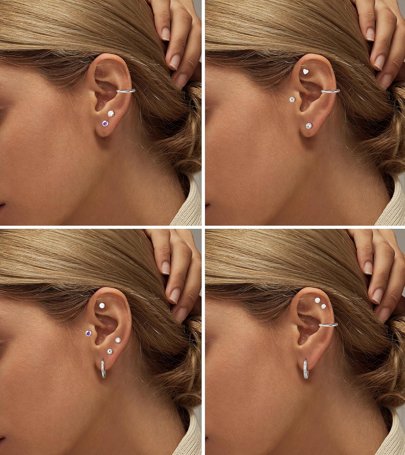 Hypoallergenic Surgical Steel Earrings for Sensitive Ears-20G Flat Back Earrings