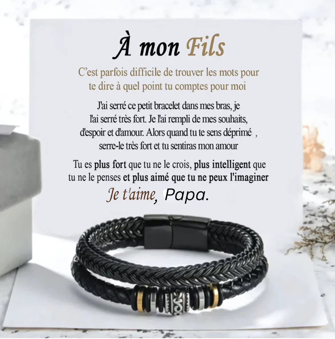 To My Son Gift for Son Bracelet Love from Mom, Dad Forever Birthday, Graduation
