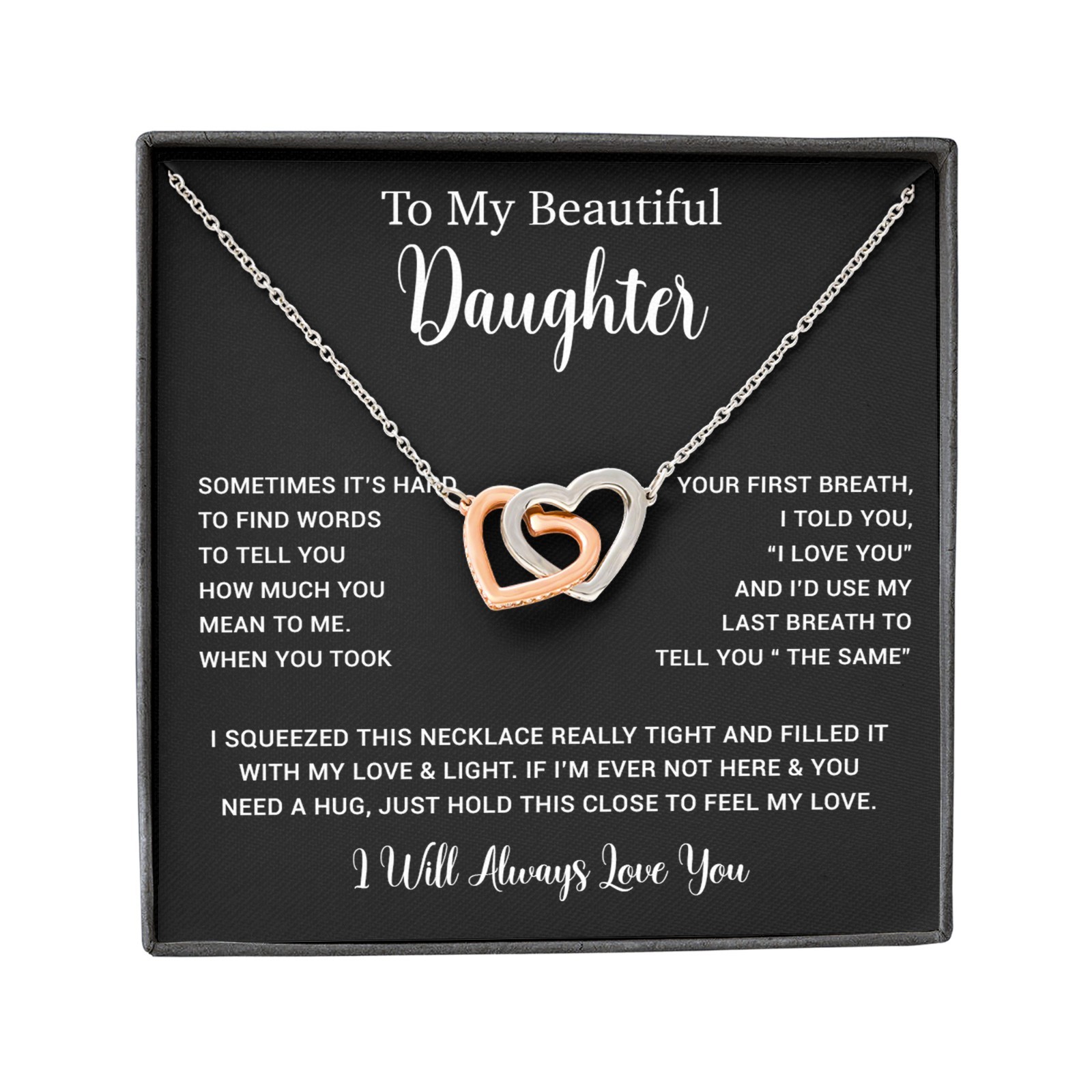 To My Daughter Necklace, Gift for Daughter from Dad, Father Daughter Necklace