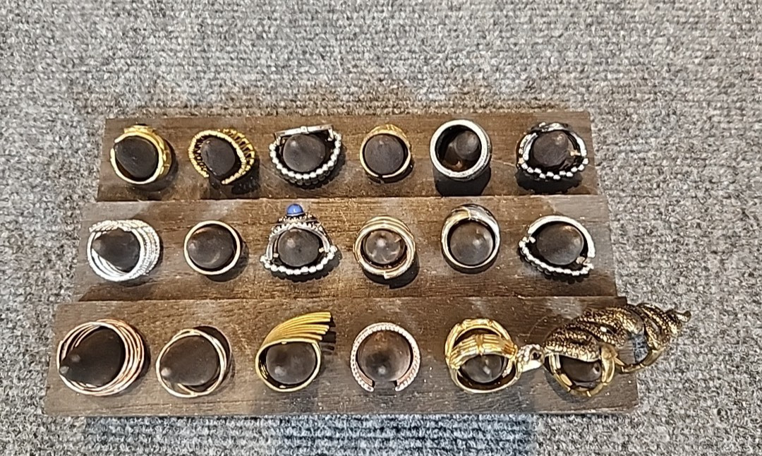 Jewelry 18 Rings Egyptian Theme Adjusts Sized Stretch See Description Lot #219