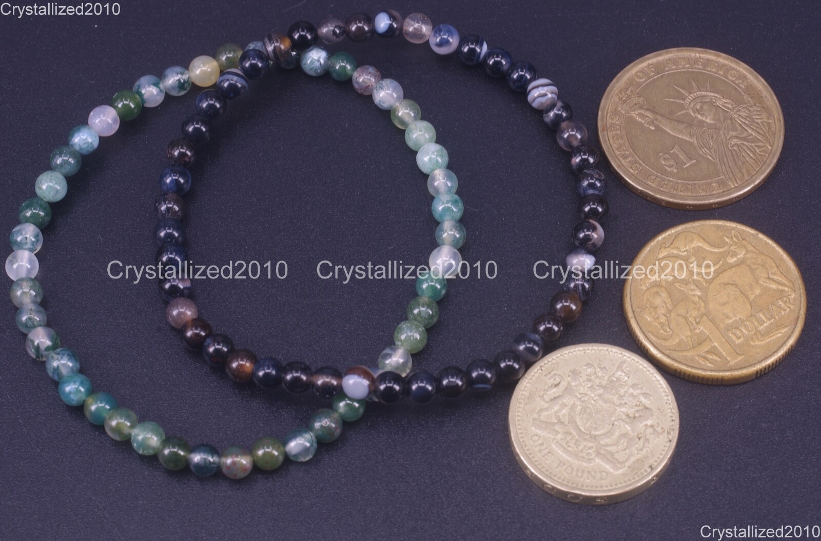 Wholesale 4mm Natural Gemstone Round Beads Stretchy Bracelet Healing Reiki 6.5″