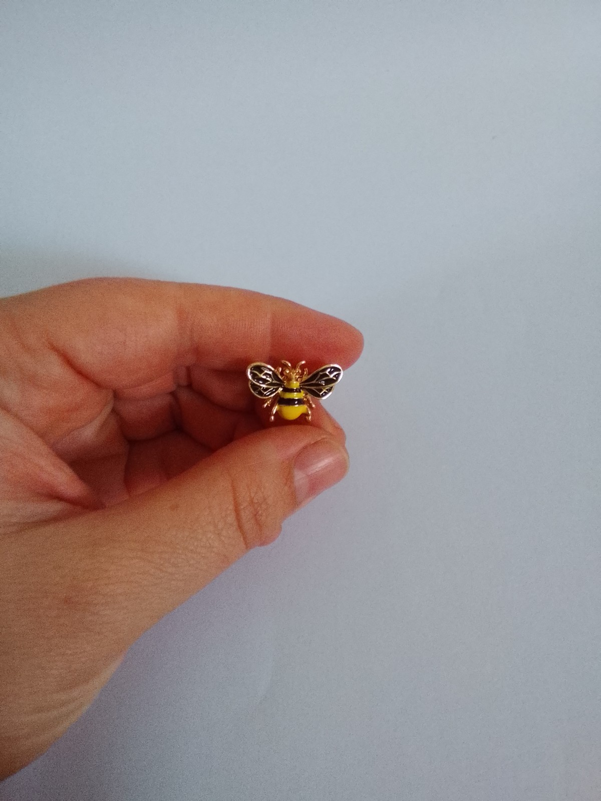 Vintage Baroque Brooch Pin, yellow bee Badge