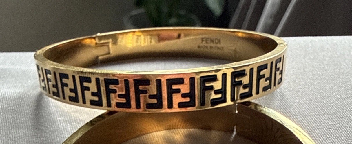 Forever Fendi Gold and Black Bracelet- Excellent Condition