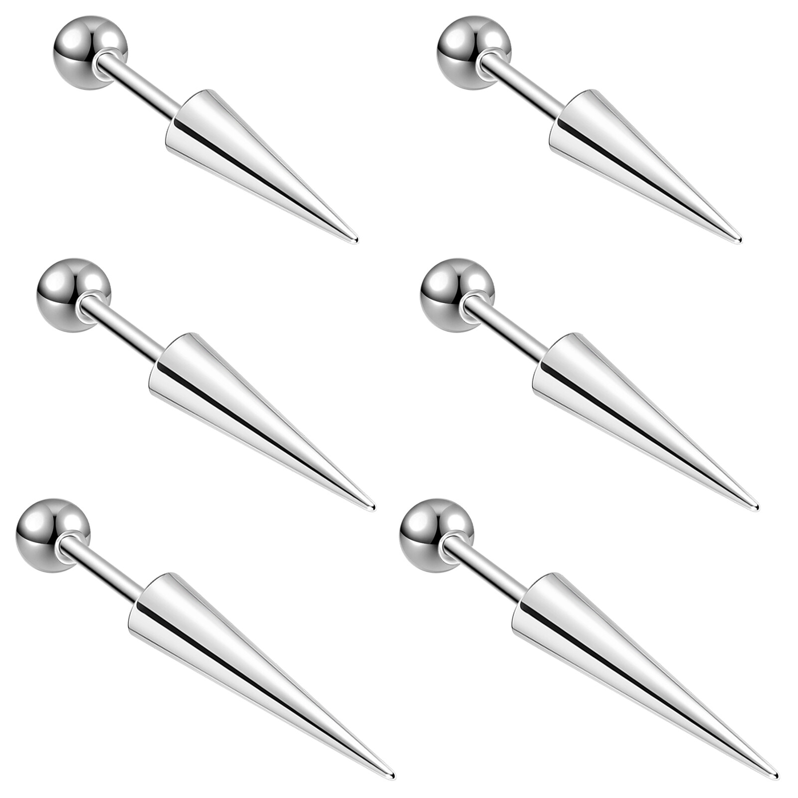 18G Stainless Steel Spike Stud Earring Helix Piercing Balls Screw Back Piercing