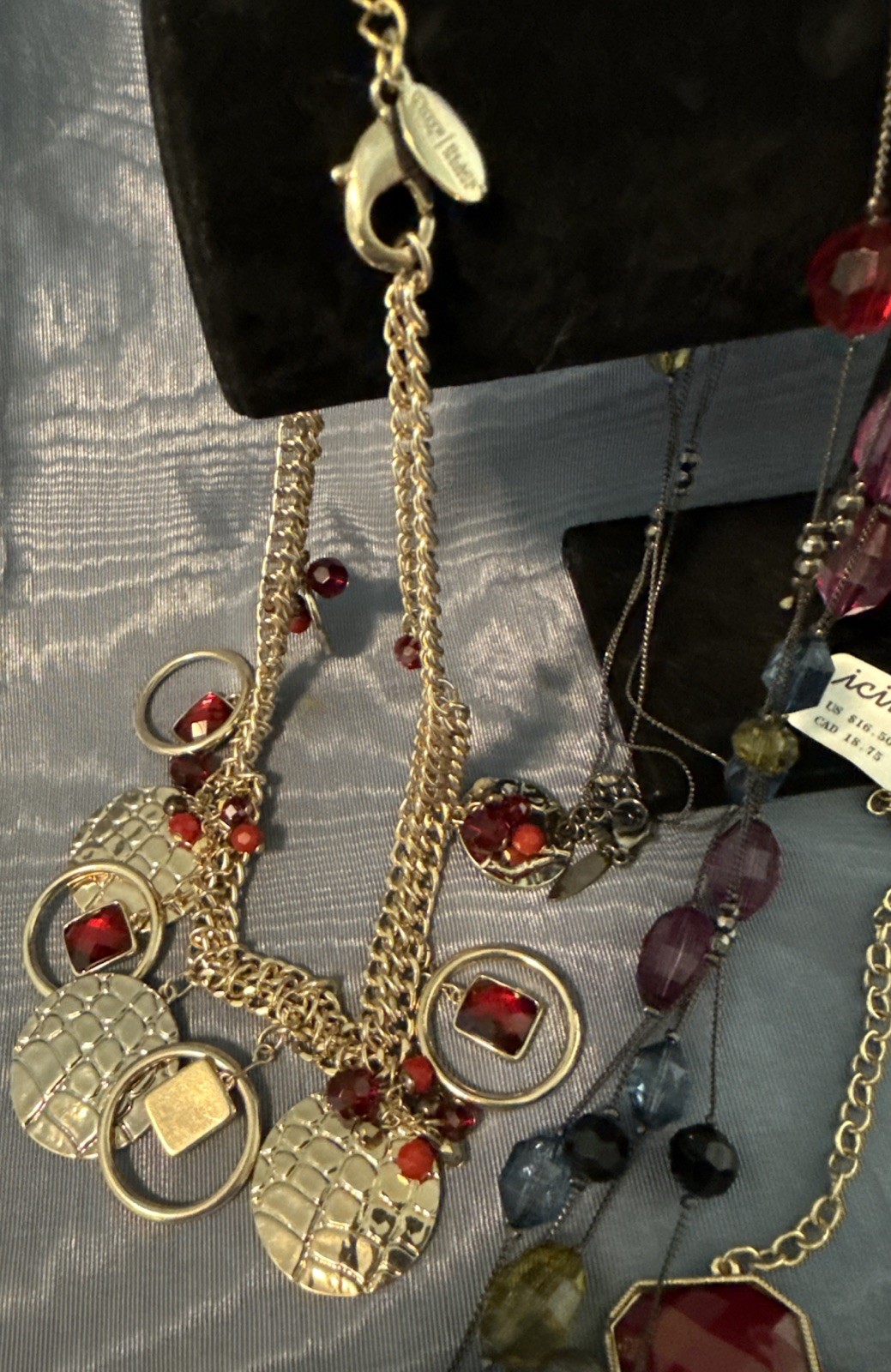 Lot Of 6 Branded Statement Necklaces Jewel Tones WHBM Limited NY Icing July 4