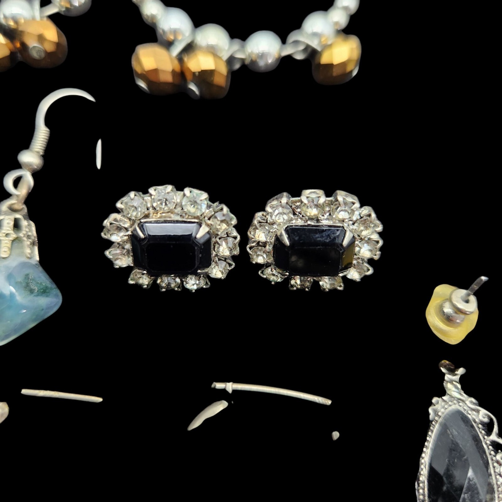 20 Pair Earring Lot Various Styles & Materials Dangle Stud & Novelty SEE DESC.