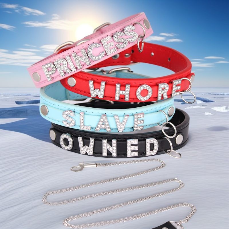 Custom Chocker BDSM Gift Choker Pu Leather Black DIY Necklace Collar M3