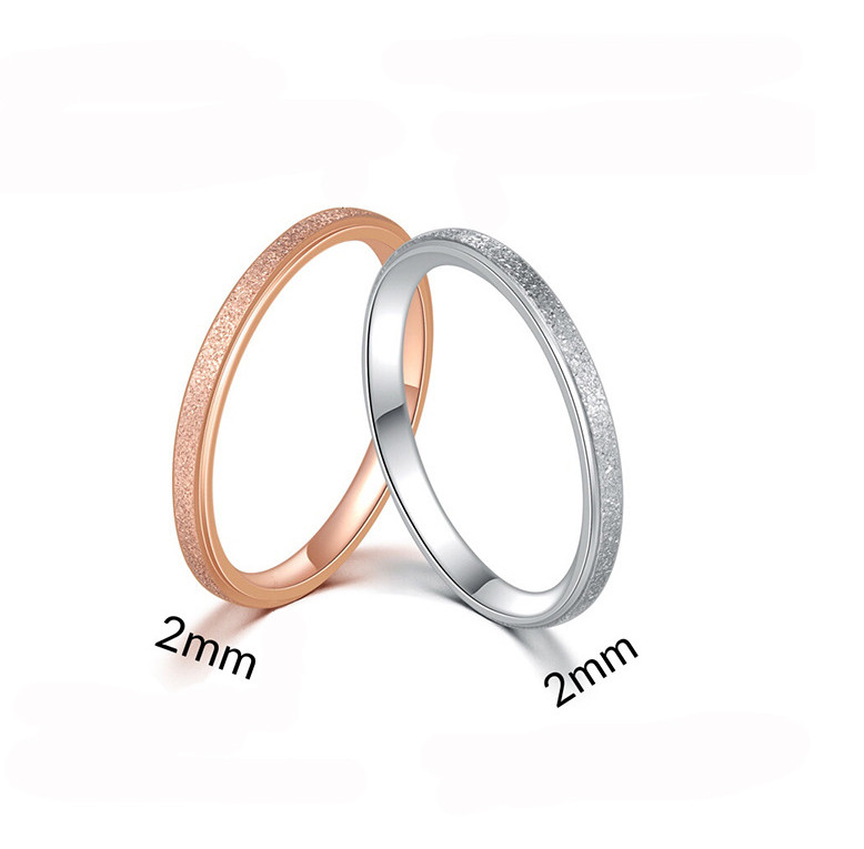 2mm Silver Gold Plated Stainless Steel Stackable Stardust Ring Band SZ 3-10