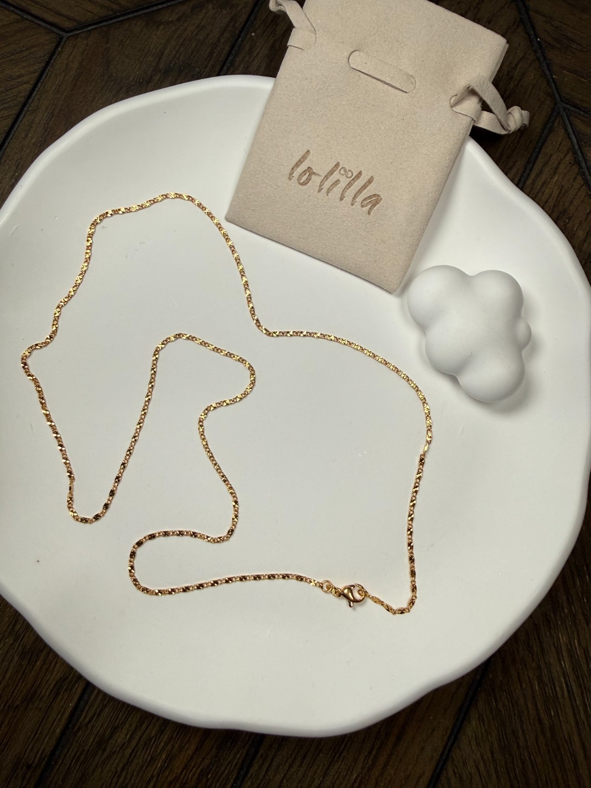 22K Gold Plated Chain Necklace 2mm 24″ – Luxury pouch gifts