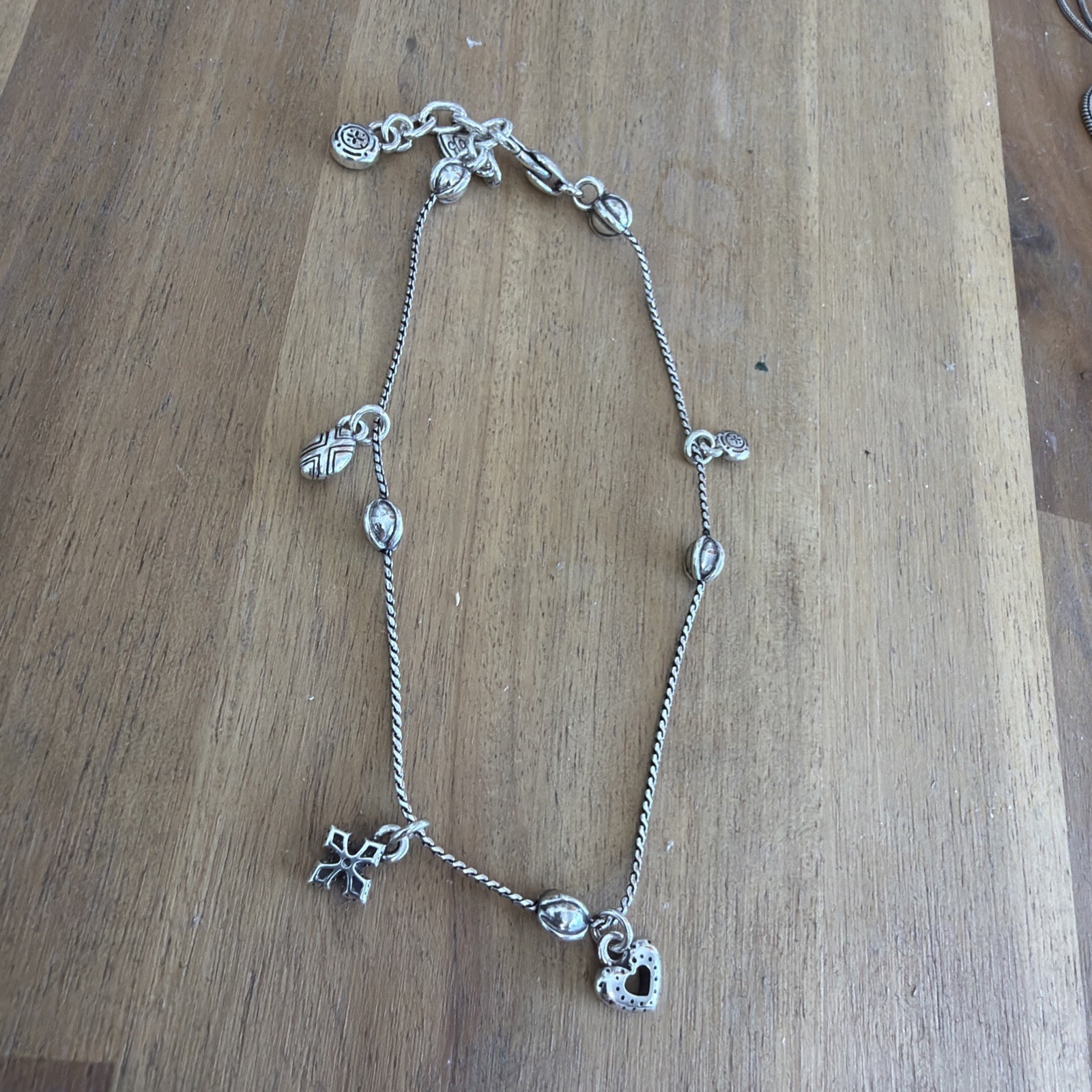 Brighton Tiny Charms Heart Cross Anklet **RETIRED**