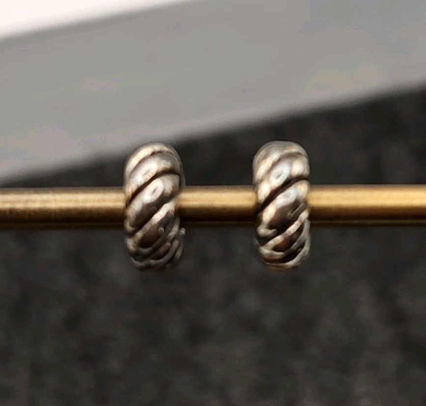 Brighton Two Mini Charm Spacer Beads Silver Set of 2