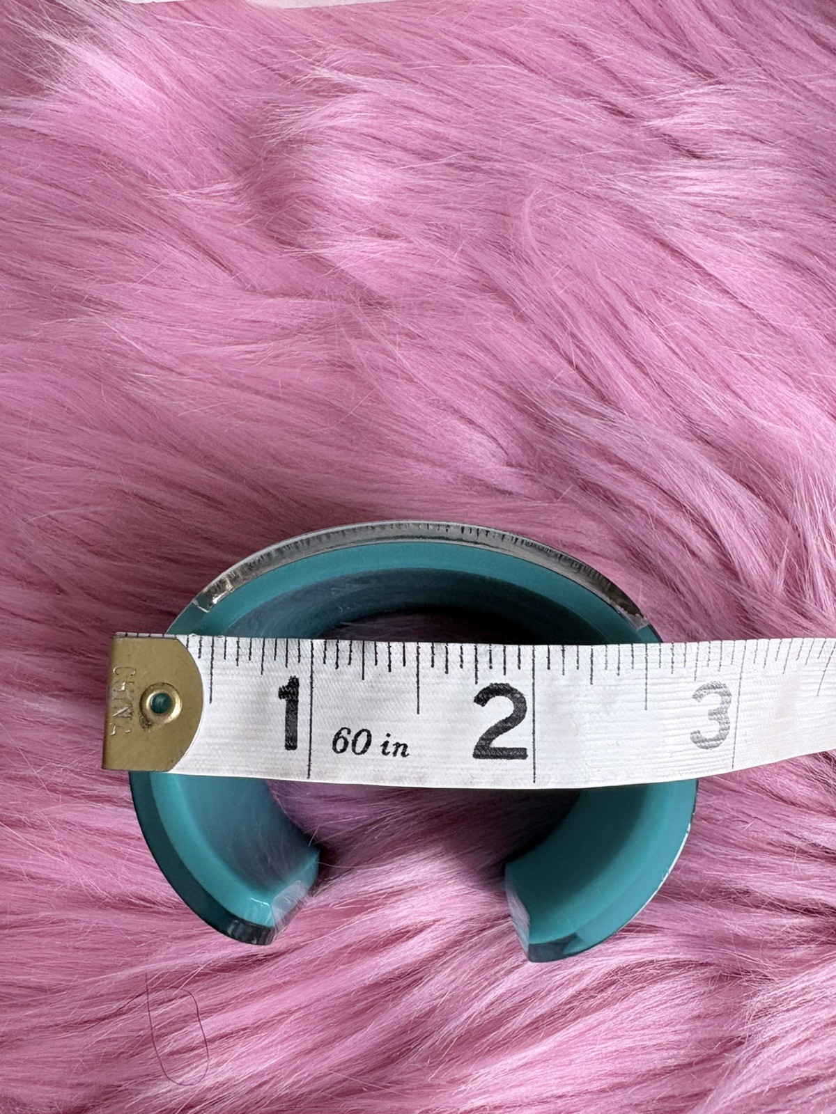 PRE-LOVED BLUE FENDI FF CUFF Resin Cuff Bracelet – Fair Condition