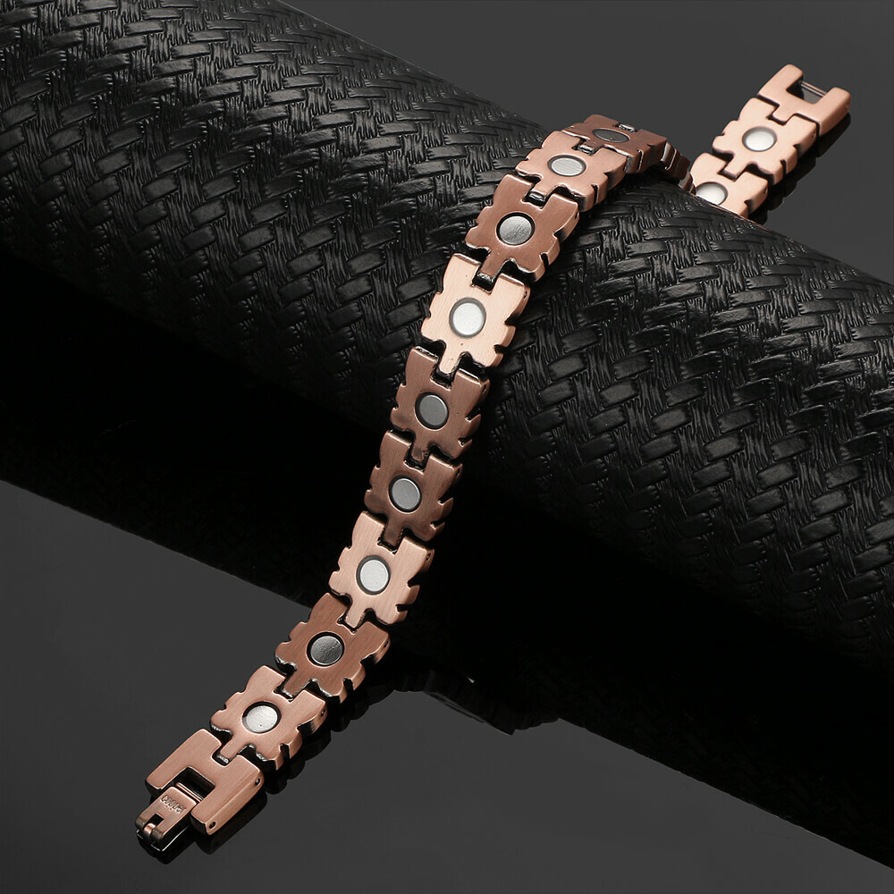 Classic Solid Copper Magnetic Bracelet Men Arthritis Pain Relief Stress Antique