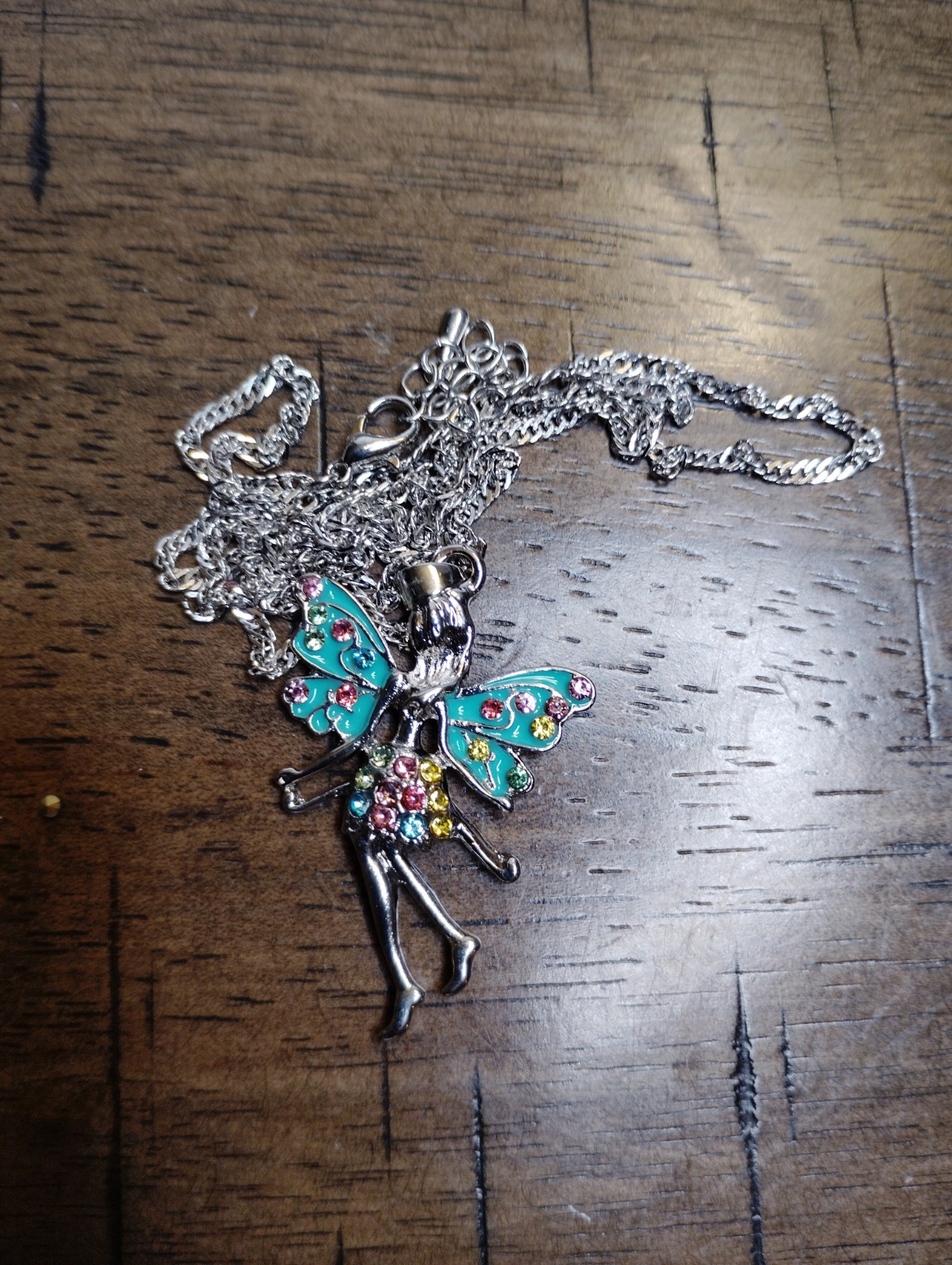 Set of Colorful Rhinestone Animal and Fairy Necklaces