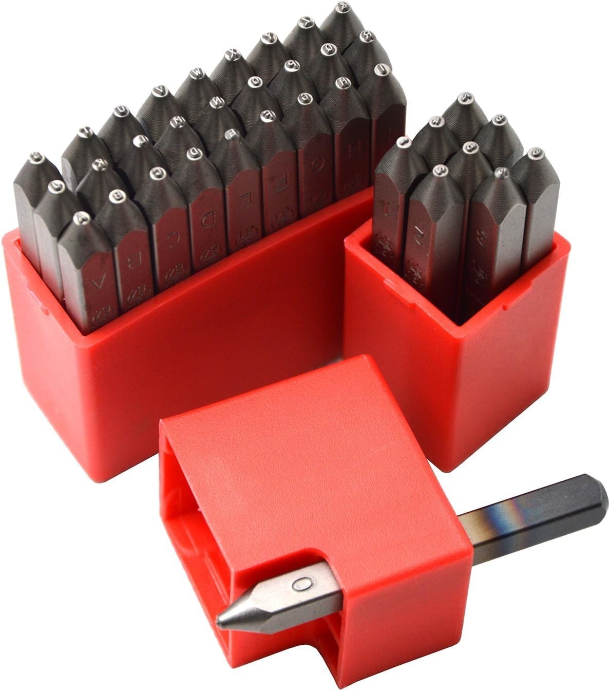 Steel Stamp Uppercase Letters Number 1/16 1.5mm Kit