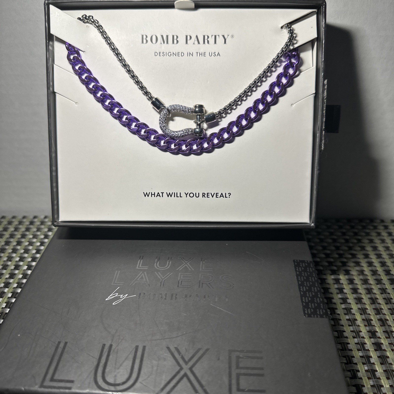Bomb Party “Girl, Yes You Can” Luxe Layer necklace RBP5803 18” + 2.5” Extender