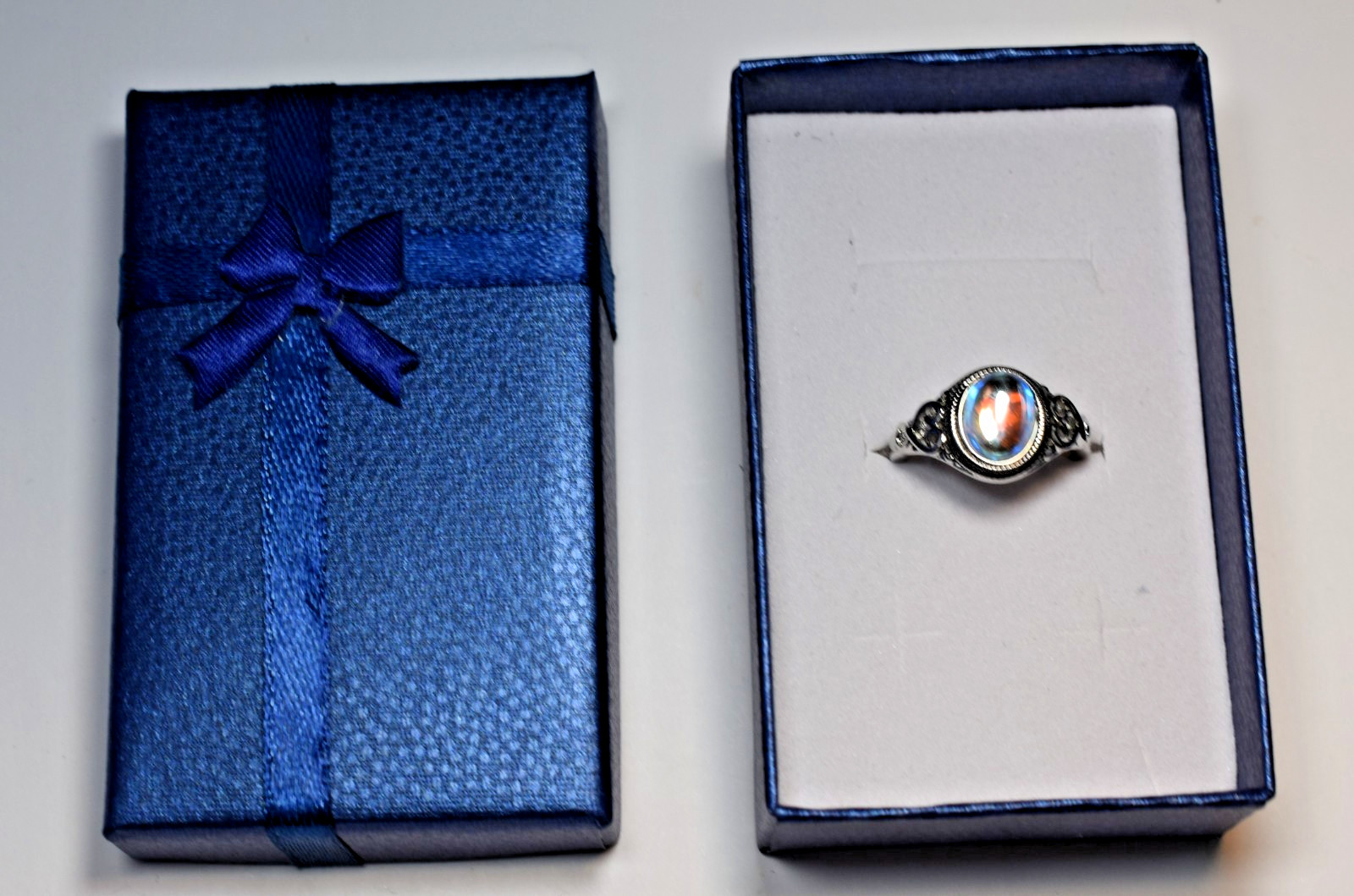 Mood Moon Ring SP 925 Sterling Silver Size 7 Gift Boxed