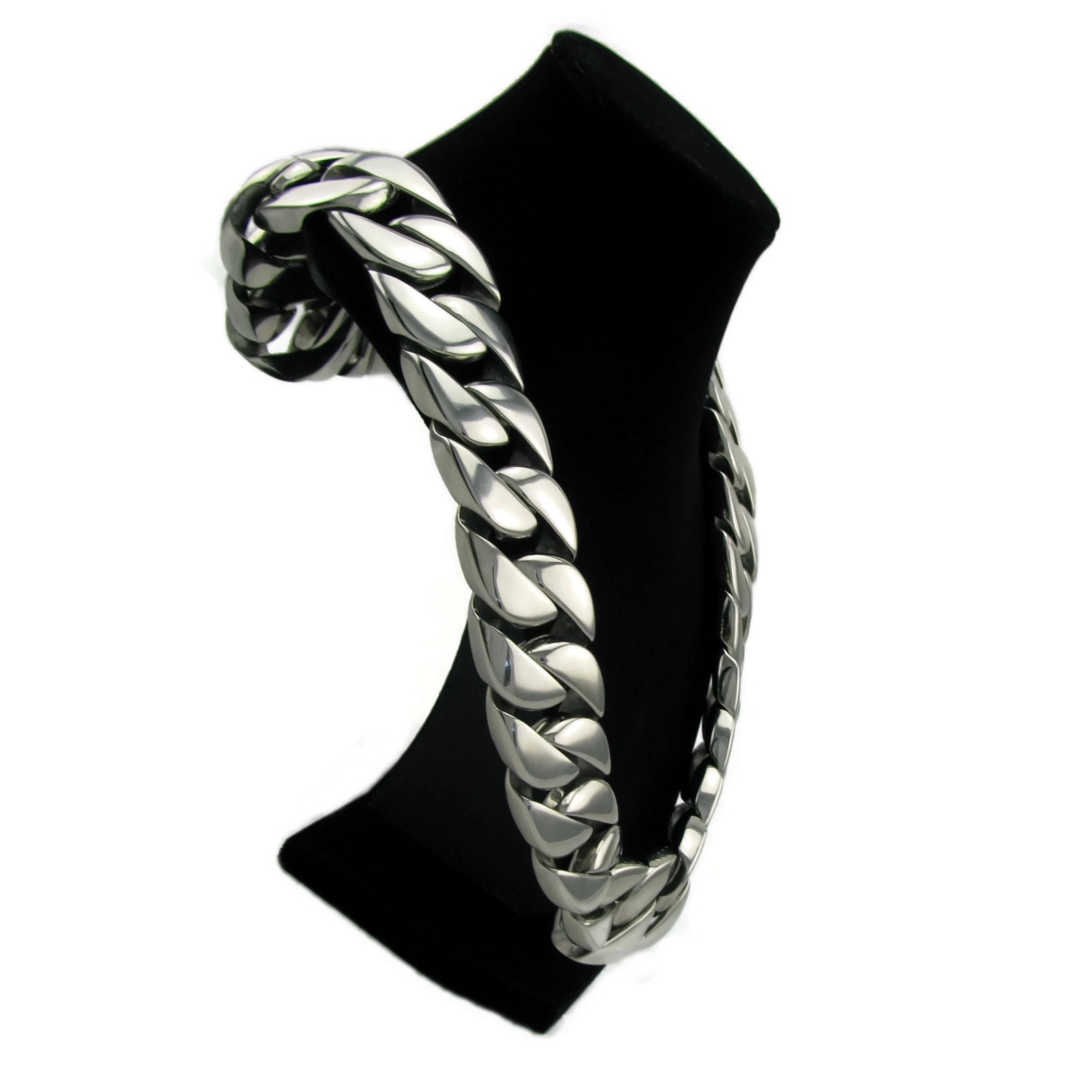 Men’s Heavy 30MM Thick Chain Silver Cuban 316L Stainless Steel Huge 28″ Necklace