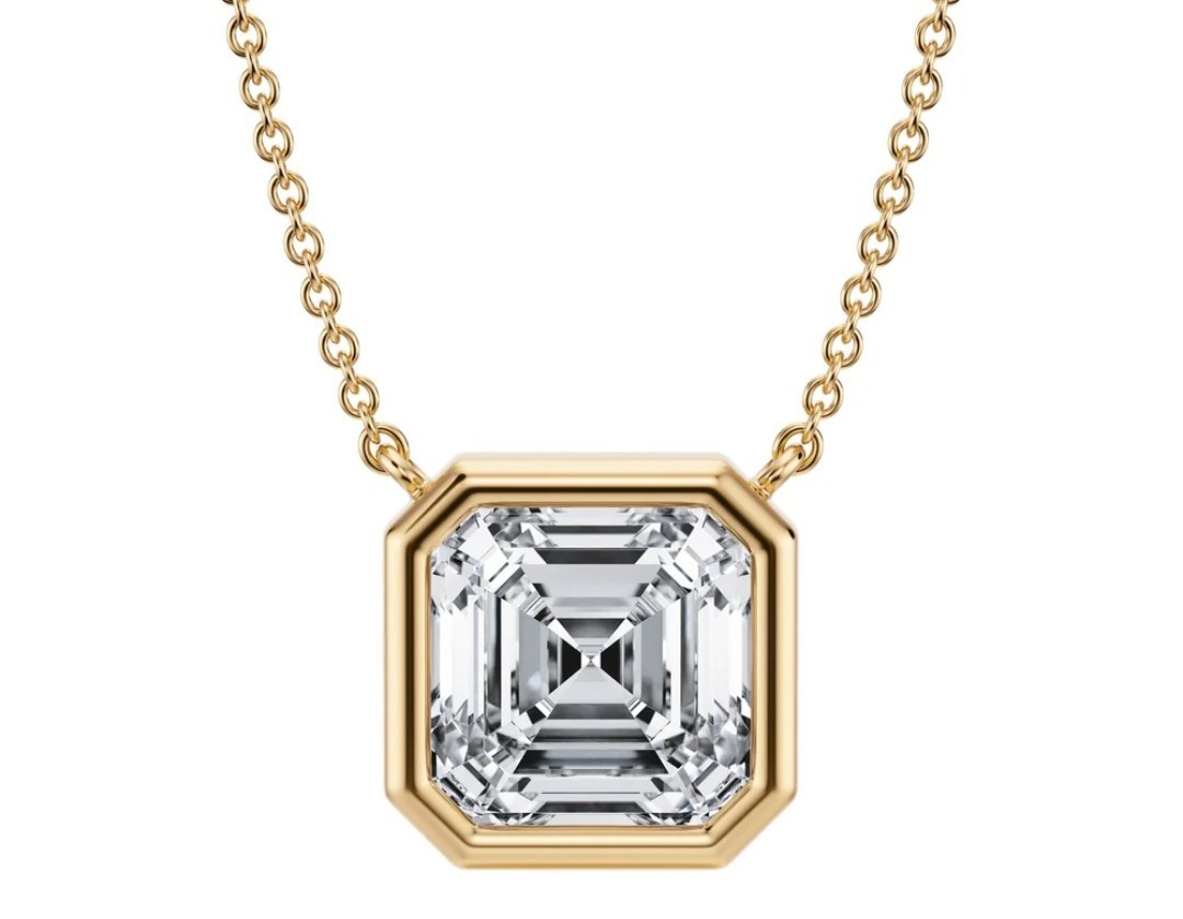IGI Certified 1.5 Carat Asscher Cut Diamond Pendant | Lab Grown | Fine Jewelry
