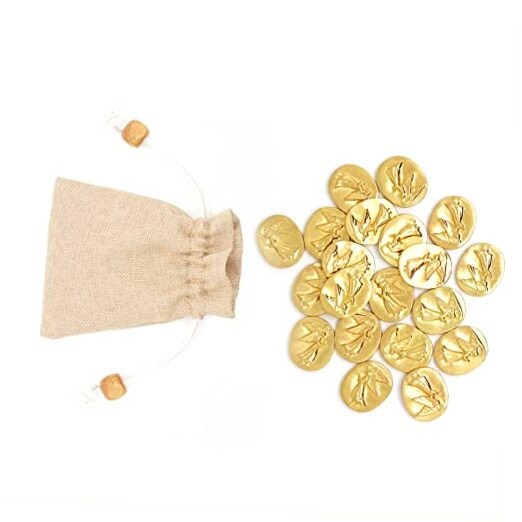 20 Pcs Spirit Guardian Angel Token – 2 Sided Good Luck Pocket Coin Lucky Gold