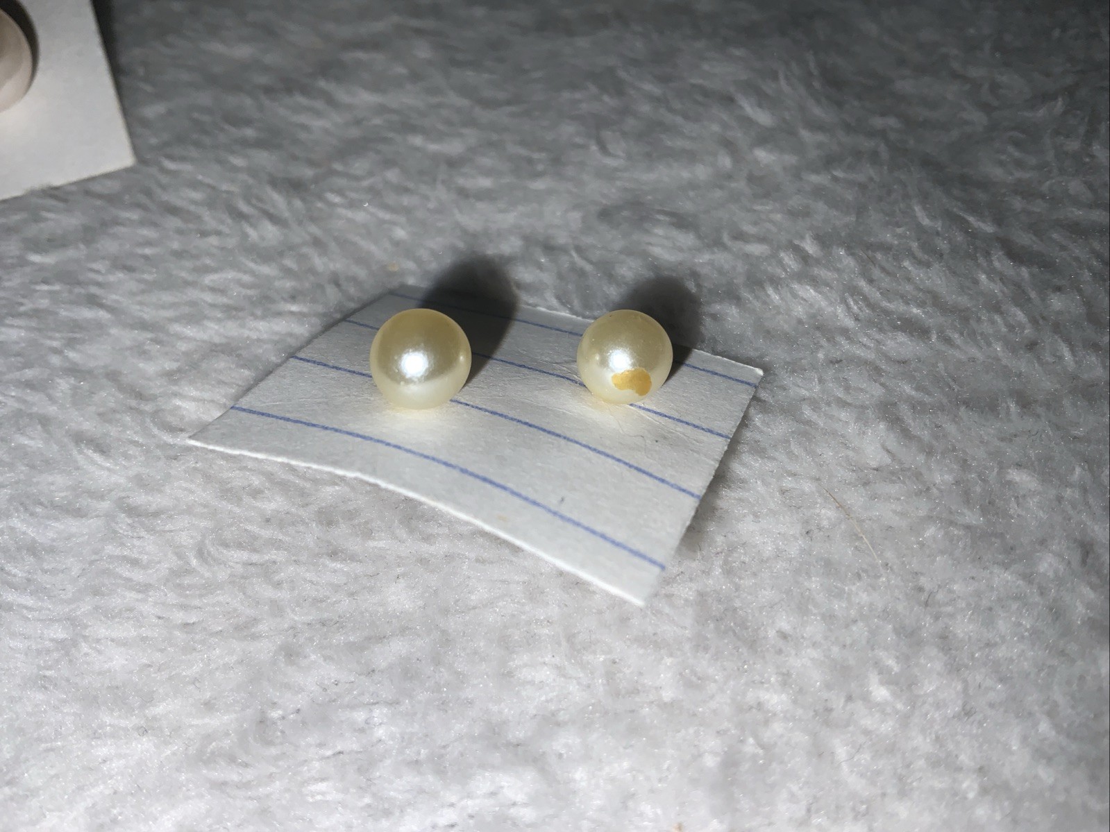 8 Pair Round Ball Stud Earrrings Various Colors & Faux Pearl