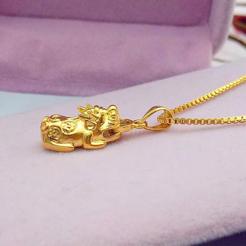 Brave set 22K 23K 24K Thai Baht Gold Filled Yellow GP Necklace
