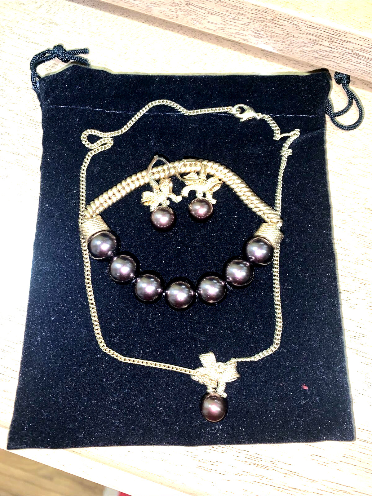 Macy’s 3 Pieces New/Other Set: Earrings, Bracelet And Necklace. Beautiful Design