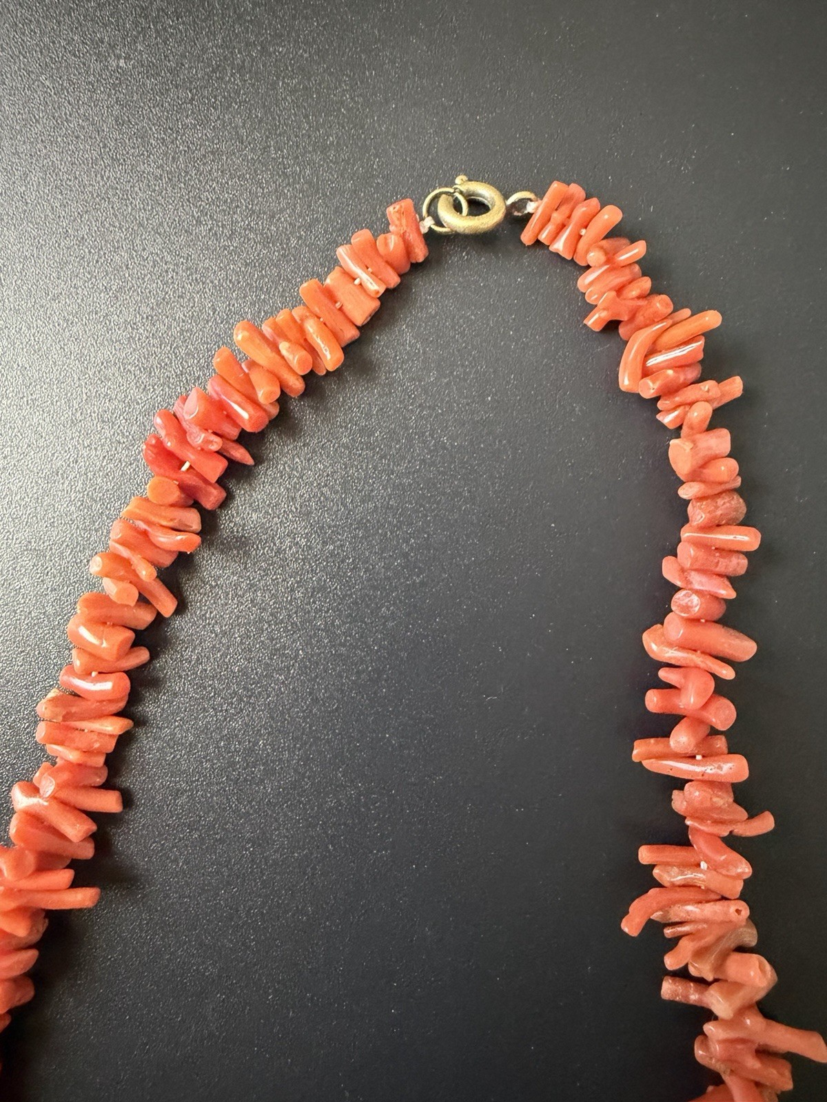 Vintage Natural Mediterranean Coral Branch Strand 18” around 30g.