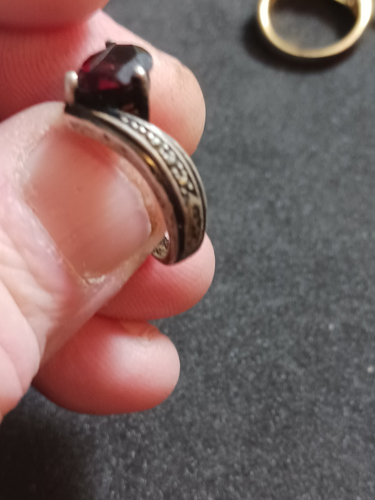 4 Beautiful Rings 3 with no markings 1 stamped M with a Trademark Nice