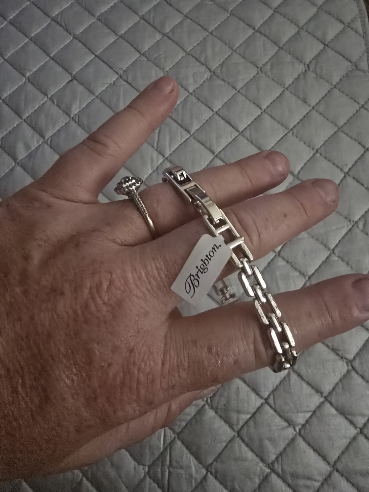Brighton Silvertone ‘Love’ Bracelet 8-inch