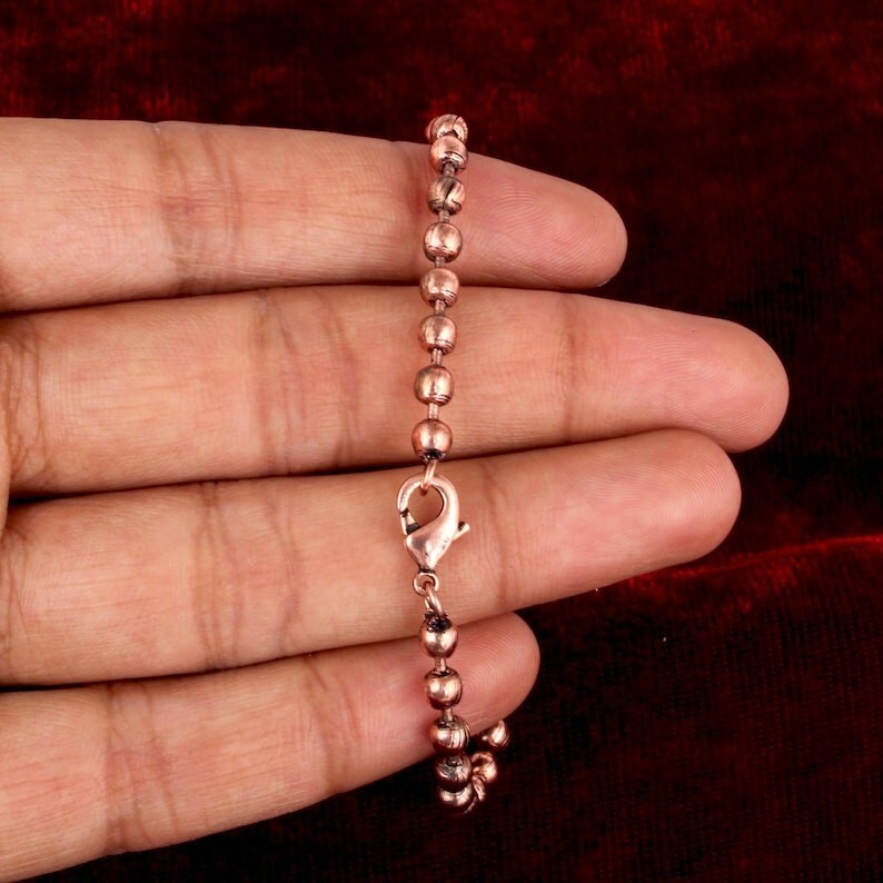 Pure Copper Snake Chain Bracelet Copper Arthritis Pain Relief Biker Bracelet