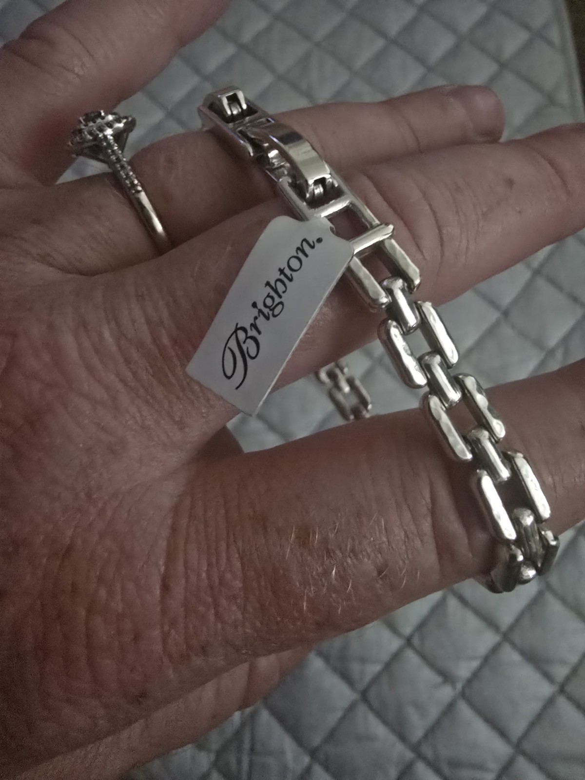 Brighton Silvertone ‘Love’ Bracelet 8-inch