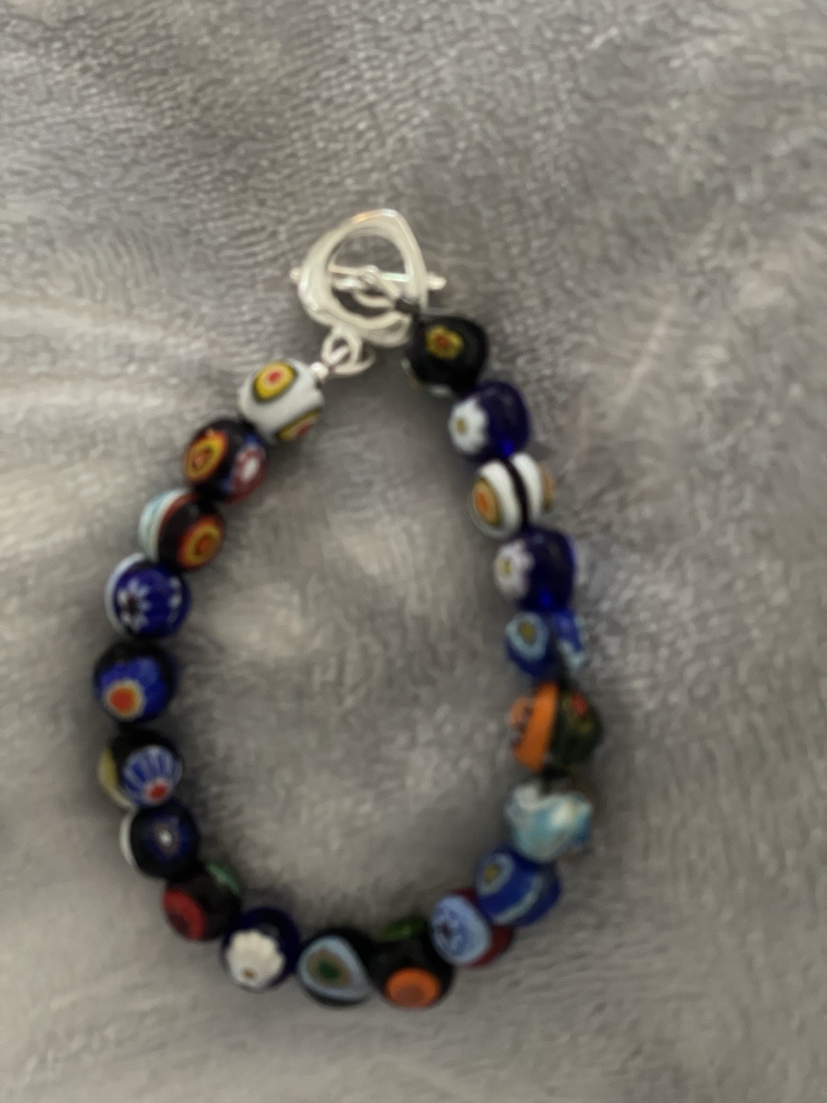 MILLEFIORI MURANO ART GLASS BRACELET! See Description For Size .