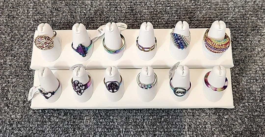Jewelry 12 Rings Rainbow Collection See Description Lot #211