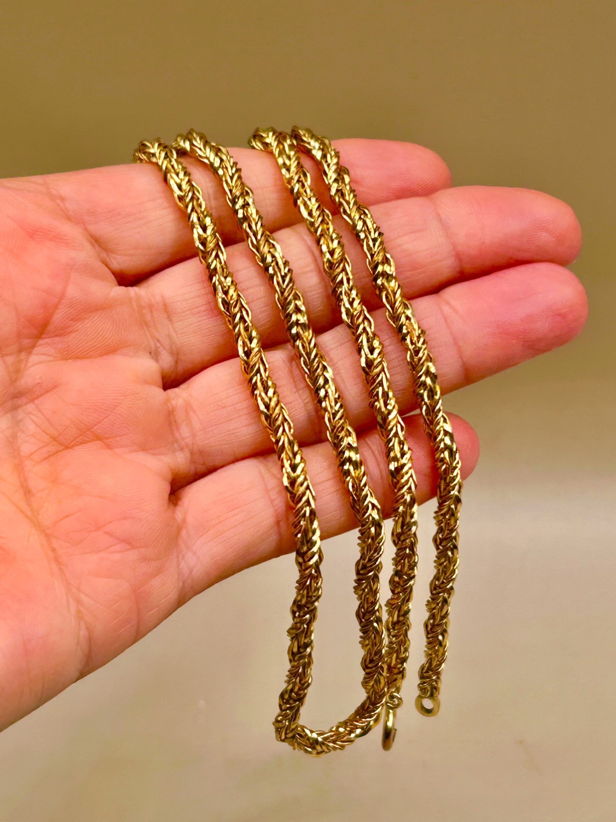 Vintage Kollmar and Jourdan Gold-plated Rope Chain 30g approx. 30” long approx.