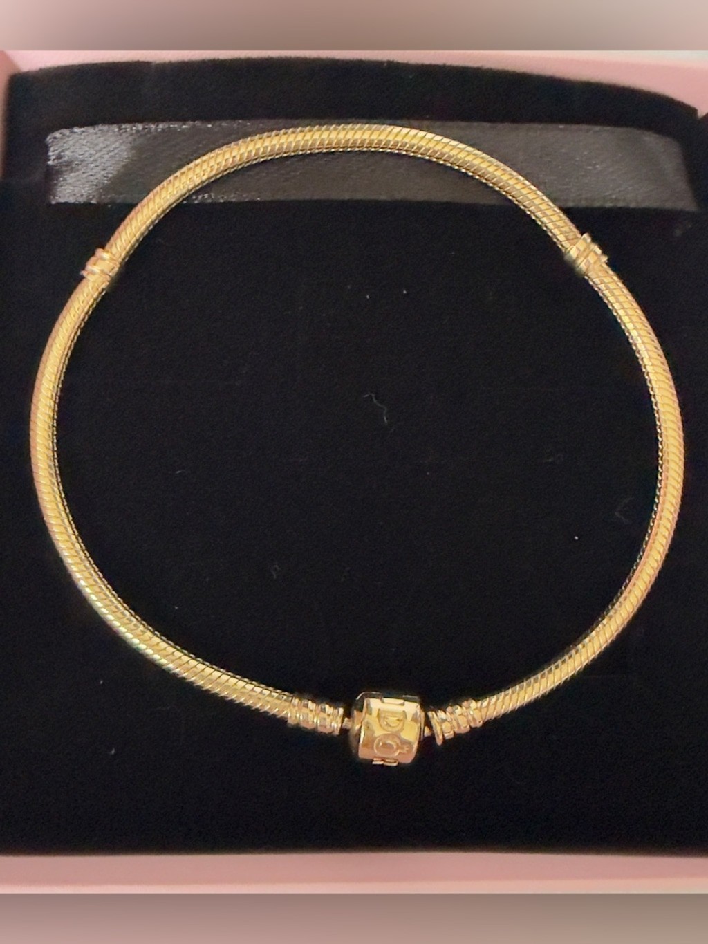 ❗️NEW❗️100% Authentic PANDORA Moments Snake Bracelet 14k Yellow Gold 9.1 Inches