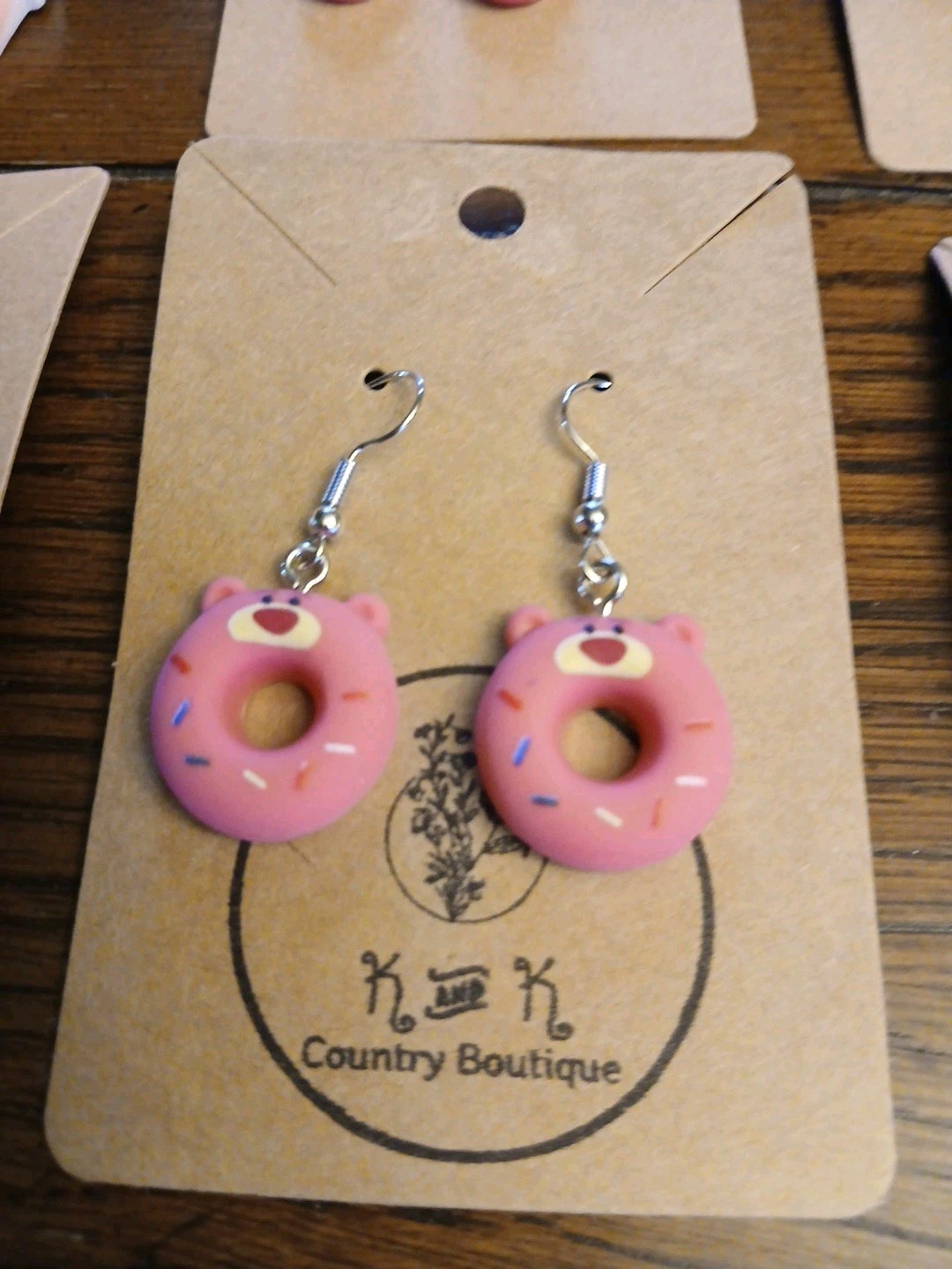 New Lot Of 9 Pair Cute Fun Pink Earrings For Kids, Teens, Young Adults